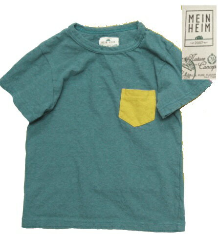 ☆送料無料☆【MEIN　HEIM】　マインハイム　スラブ天竺　Tシャツ　ターコイズ