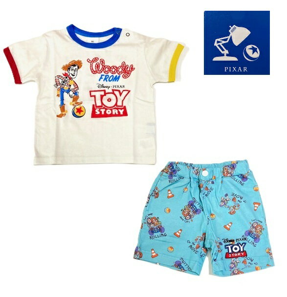 Rakuten - ディズニーPIXAR トイストーリーリンガーTシャツ/総柄4.5丈パンツ90cm/100cm/110cm/120cmシシュノン/SI SHU NON