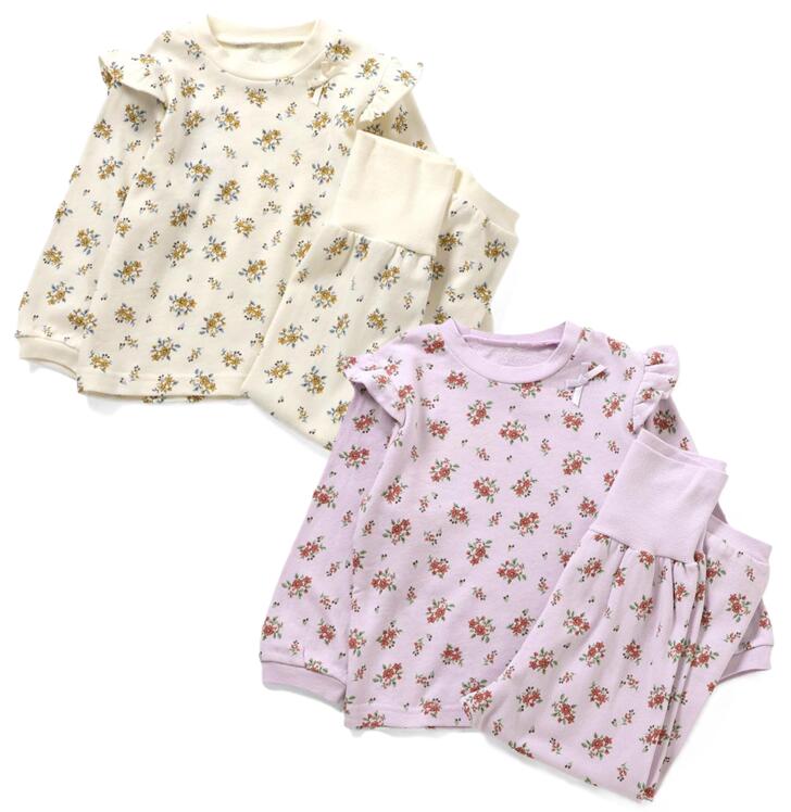 ★★送料込み★★【ampersand】アンパサンド/小花柄/裏毛長袖パジャマかぶりパジャマ/幼稚園/入園準備/80cm..