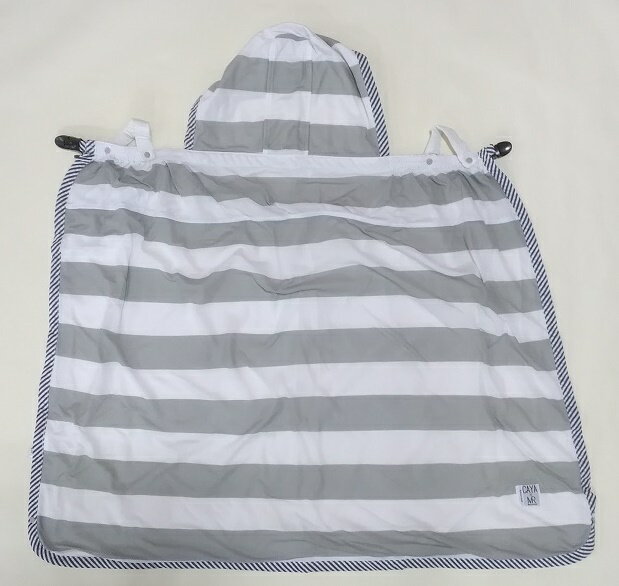 ☆★送料込み★★/赤ちゃんとおでかけ/ケープ/クリップタイプ/グレー×ホワイト