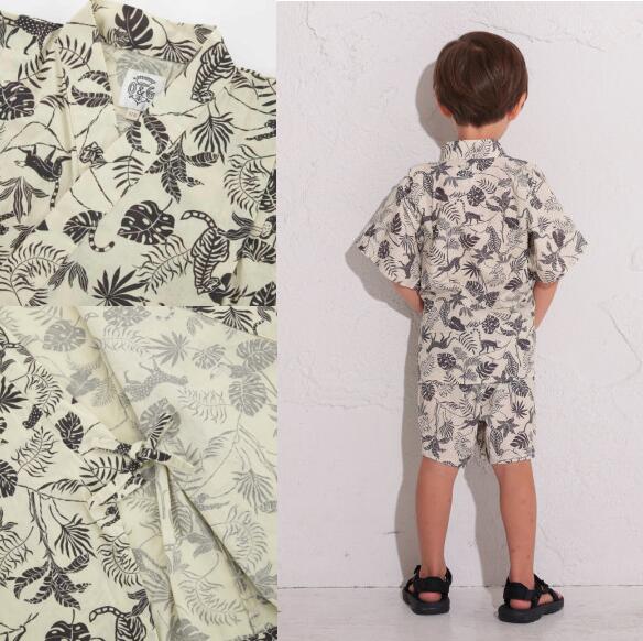 ★送料込み★OCEAN&GROUND　BOY'S甚平スーツ JUNGLE&MODERN MARINEボタニカルアニマ...