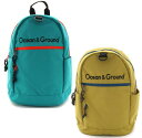 ☆★送料込み★★【OCEAN & GROUND】刺繍ロゴリュック/シンプルお名前タグ入れ/男の子/女の子チェストストラップ付/サイドポケット付きSサイズ・Mサイズ/ブルー/マスタード(4)