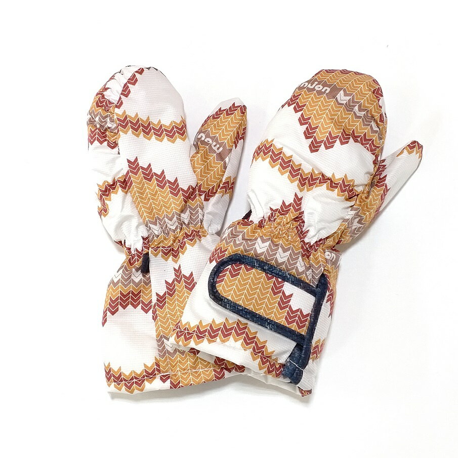 Gloves - ★送料込★【mou jon jon】 雪国仕様 男の子/女の子スノーグローブ　てぶくろ　ポリエステルオックス撥水加工手袋　Sサイズ　Мサイズ　ミトンタイプ耐水圧2000　ベージュ/ブラウン/ホワイト