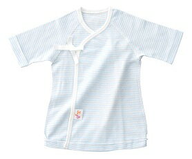 【日本製】【赤ちゃんの城】　ボーダー/Nボーダー　短肌着　ブルー・ピンク・グリ...