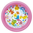 ★送料無料★ビニールプール★ピンク★どうぶつ柄/80CM/コンパクトBeach Goods/3歳以上/膨らまし時85×22cm/かんたん空気栓装着商品/プール/海/安全/スイミング/コンパクトサイズの円形プール