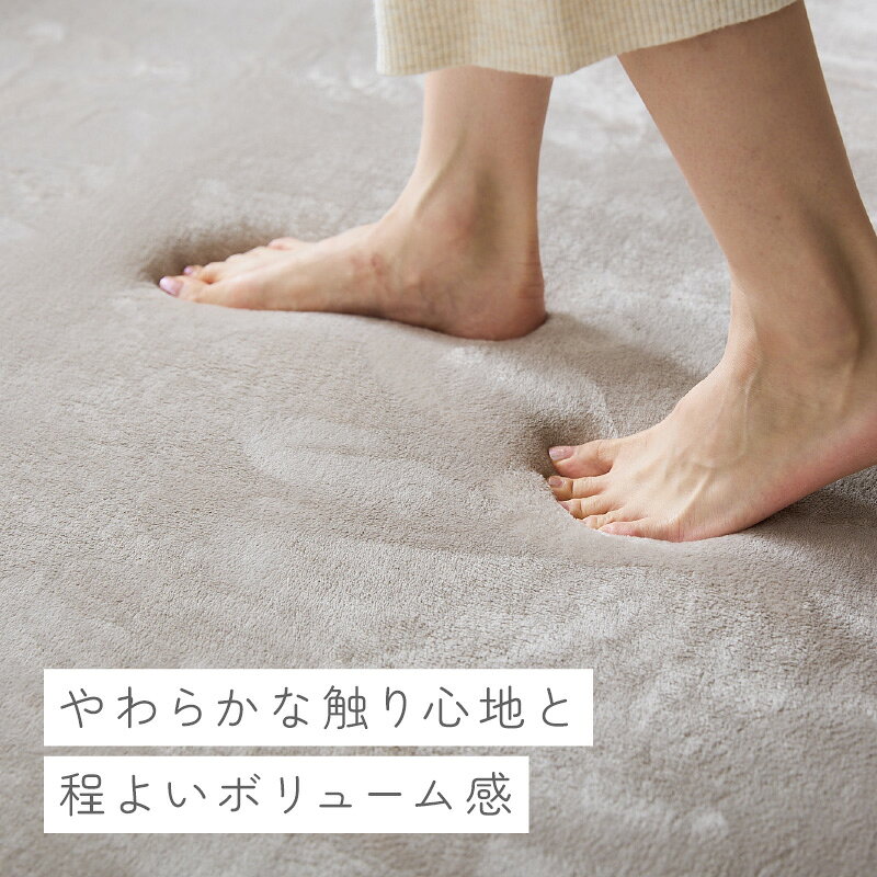 ★本日限定クーポン★ラグ カーペット おしゃれ ラグマット マット 北欧 かわいい 絨毯 洗える 130×190 190×190 200×250 190×240 フランネル グレー ベージュ オールシーズン 3畳 2畳 1畳 冬 通年 ウレタン 滑り止め ホットカーペット対応 韓国風 厚手 床暖房 防音 ent-o-10018414 ソファ・デザイン家具 エント サンプル画像3