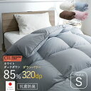 ★ポイント5倍★日本製 布団 羽毛布団 シングル S 150 210 ホワイトダックダウン 85% 掛け布団 本掛け ダウンパワー 320 ふとん 冬 掛布団 防ダニ アレルギー 綿 国産 高級 抗菌 防臭 軽量 保温力 おすすめ おしゃれ 北欧 シンプル 寝具 暖かい 冬用 春 通気性 フェザー