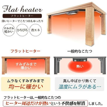 ◆クーポン対象◆日本製 高さ4段階調節 折れ脚こたつ フラット120×80cm こたつ 長方形 120×80cm 高さ調節 継脚 テーブル 木製 木目 ヒーター コタツ デザイン 和モダン 省エネ おしゃれ お洒落 ローテーブル ハイデスク 机 足 脚 延長 継ぎ脚 継足 インテリア アジアン