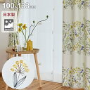 ★店内全商品ポイント5倍★日本製 カーテン レースカーテン シアーカーテン 幅100cm 丈133cm 国産 おしゃれ 洗える ウォッシャブル 可愛い かわいい 人気 ボタニカル 植物 花 蝶 花柄 シンプル カジュアル 北欧 洗濯 カーテンレース ドット柄 洗濯可 リビング 寝室 丸洗い