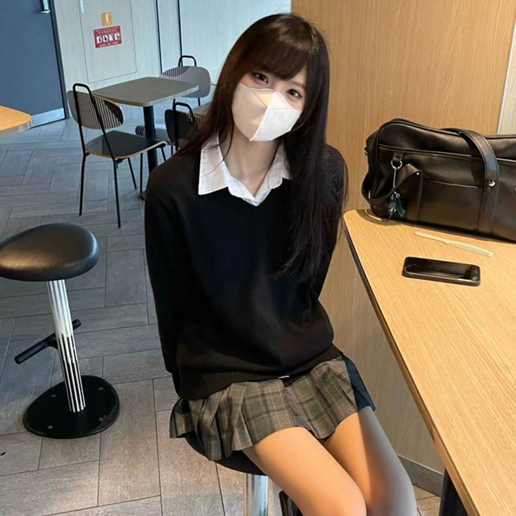 制服セーター 女子 男子 学生 セーター 1枚でこなれ感アップ 長袖 スクールセータ...
