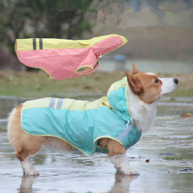 Rakuten - 小型犬 犬用 雨 レインポンチョ 大型犬用 中型犬 レインウェア カッパ ポンチョ 小型犬 犬服 雨具 防水 通気 防風 犬用 犬用