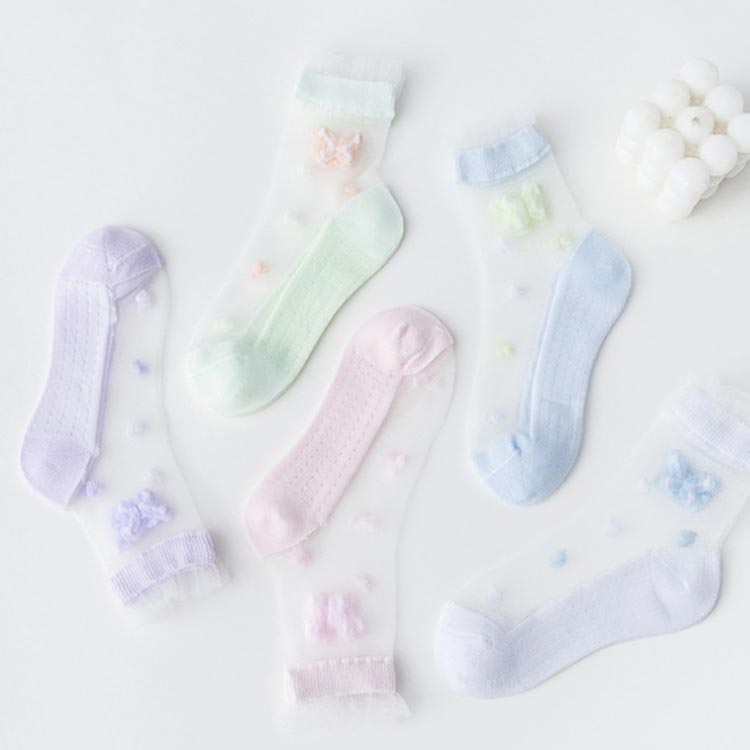 蒸れない 10足組 靴下 通気性 キッズ くるぶし 女の子 レース フリル 夏 子供 かわ...