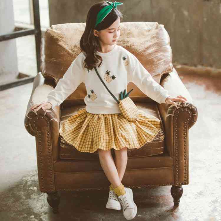 女の子 セットアップ パーカー+スカート+バッグ プルオーバー パーカー パーカ ス...