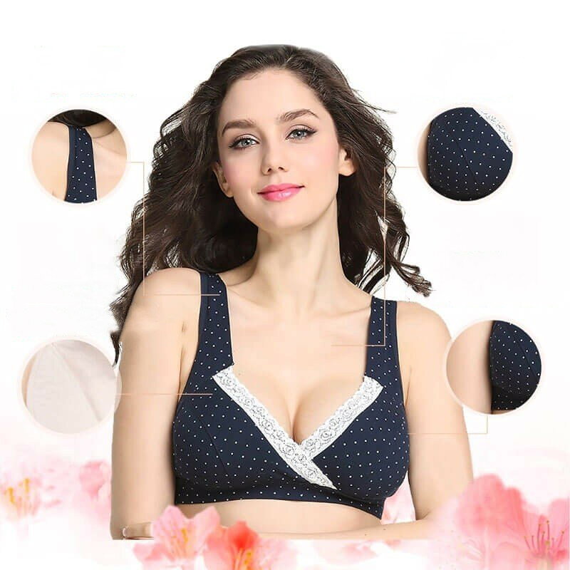 ENT-SELECTの2枚セット 産後 授乳 おしゃれ レース 授乳ブラジャー かわいい インナー 授乳ブラ 授乳ブラ 授乳ブラ ブラジャー 下着 ノンワイヤーブラ｜アングル3
