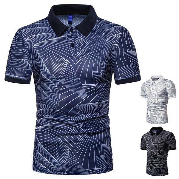 乐天商城 - 柄物 メンズ 40代 トップス ゴルフウェア 半袖 Tシャツ おしゃれ POLOシャツ ポロシャツ 50代