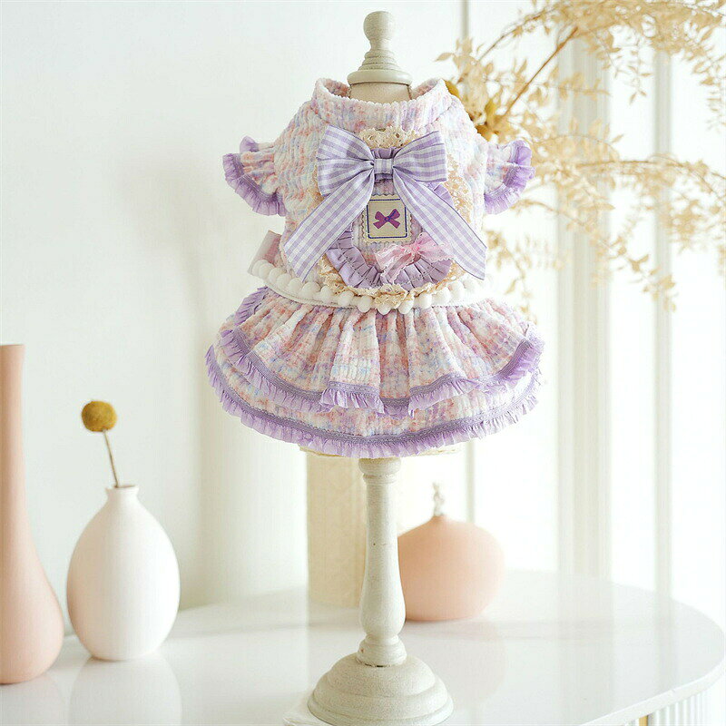 ペット用 ウェディングドレス ペットの服 冬 暖かい フォーマルドレス レースワンピース 犬 洋服 ネコ コスチューム 犬猫服 写真 撮影道具 変身 結婚式 お祝い 記念 パーティー 制服 可愛い 小型犬 超小型犬 ドッグウェア フリル チュール 楽天海外通販
