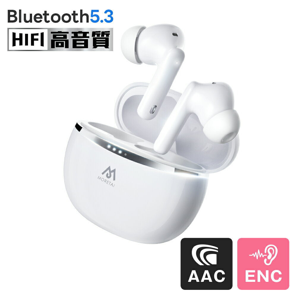 ワイヤレスイヤホン Bluetooth5.3 カナル型 自動ペアリング ノイズキャンセリング 高音質 タッチ操作 音声アシスタン ブルートゥース イヤホン AACコーデック IPX6防水 Siri対応 左右独立型 最大40時間再生 iPhone/Android対応