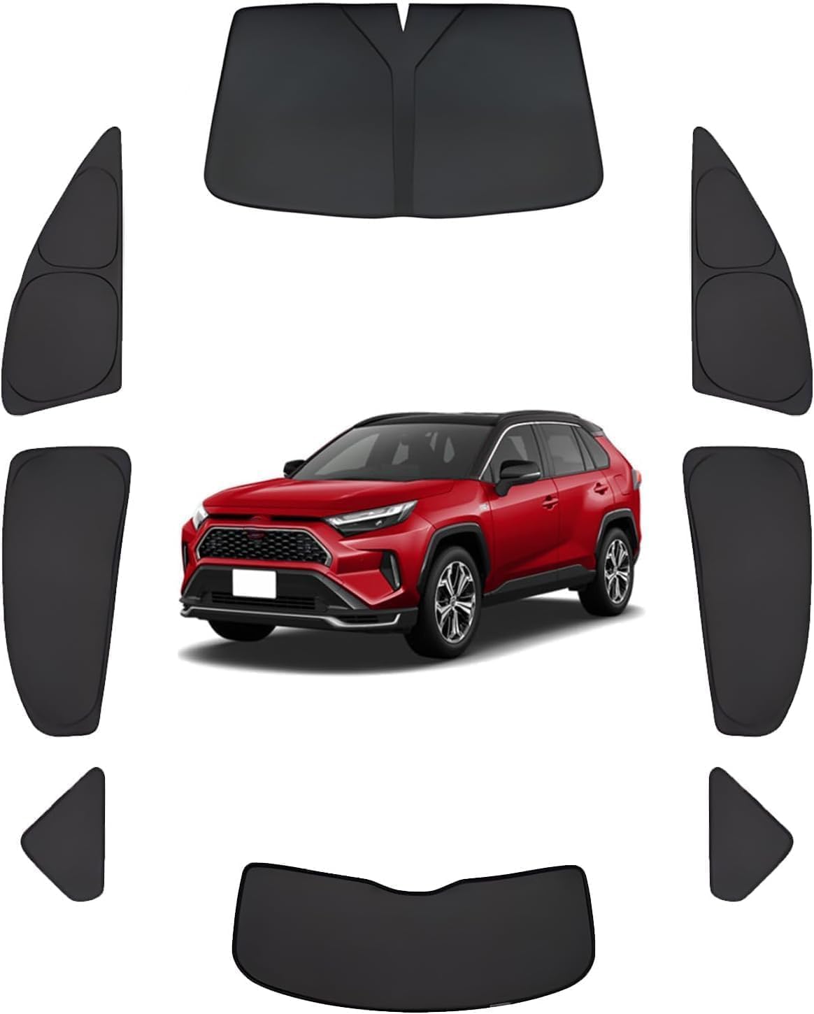★期間限定P3倍！★【トヨタ RAV4 50系 2代目 専用 】サンシェード新型 全面 フルセット 日除け 車中泊 断熱 遮光 UVカット 専用アクセサリー 車種専用 プライバシー保護 暑さ対策 車用 仮眠 UVカット 盗難防止 日除け 取付簡単 2019年4月～現行