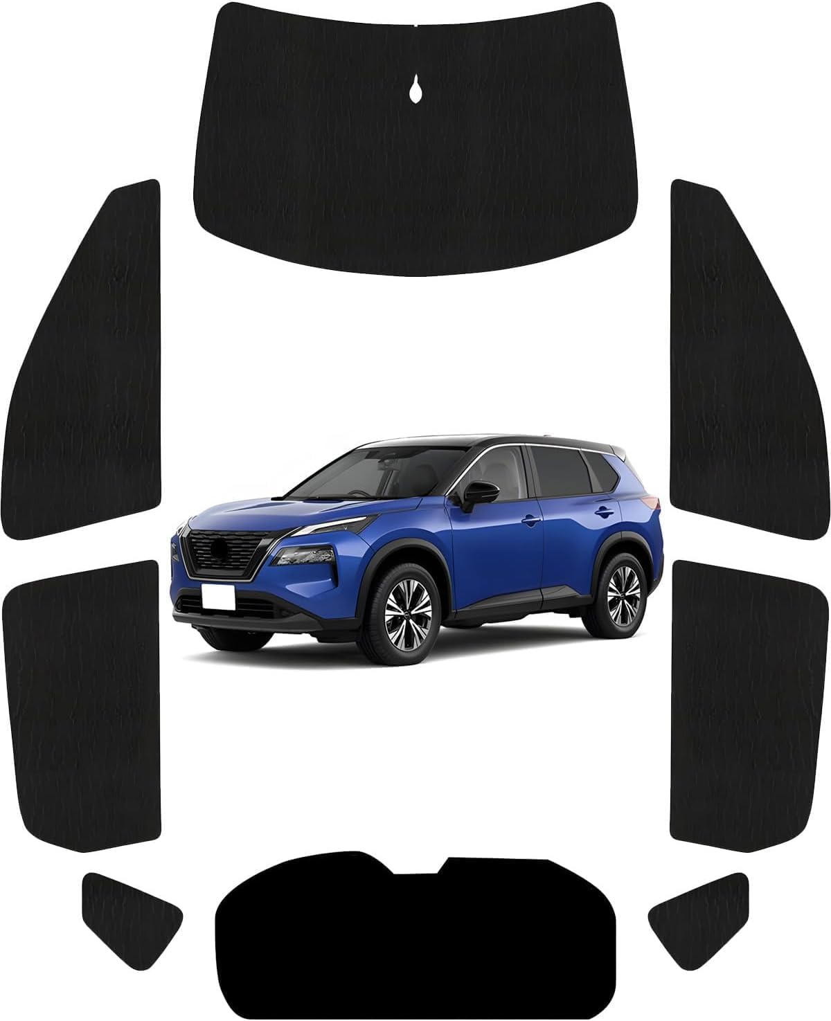 【日産 エクストレイル T33 4代目 専用】サンシェード全面 フルセット 車中泊 日除け 断熱 UVカット 専用アクセサリー車中泊 ブラックメッシュサンシェードニッサン X-trail 車種専用 プライバシー保護 暑さ対策 車用 仮眠 UVカット 盗難防止 日除け 取付簡単