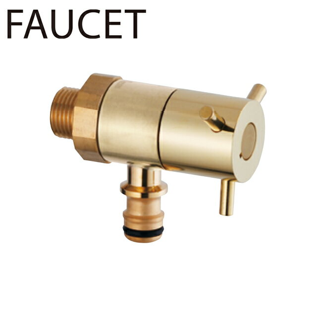 ユニソン 蛇口 プレーンフォーセット ホース用蛇口 ローター ゴールド