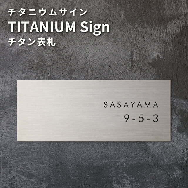 Rakuten - 表札 チタニウムサイン WTNY 幅200mm×高さ80mm
