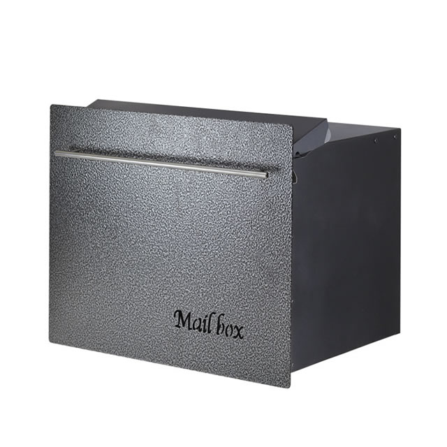 Rakuten - オンリーワン 郵便ポスト ノイエキューブ ハンマートーン メタリックブラック GM1-EZL602 ブロック埋め込み仕様 ダイヤル錠付き