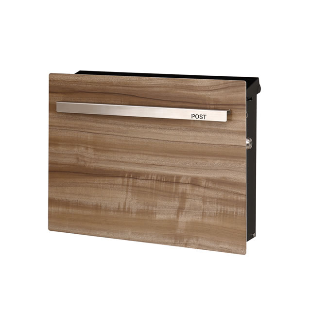 オンリーワン 郵便ポスト ノイエキューブ シャビーウッドタイプ クスノキ GM1-EZM6-N 壁掛け仕様 シリンダー鍵付き