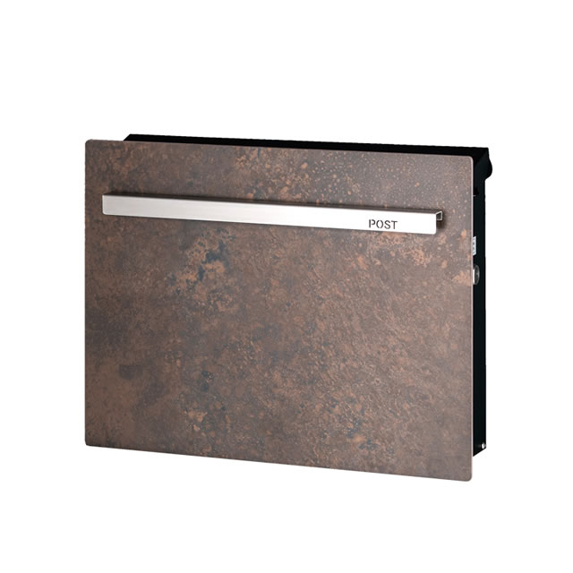 Rakuten - オンリーワン 郵便ポスト ノイエキューブ ラミナム GM1-EZRV-N 壁掛け仕様 ブルーノ シリンダー鍵付き