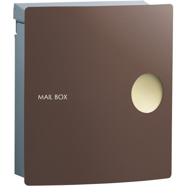 ユニソン 壁掛けポスト ioss イオス ピット 左開き チョコブラウン ダイヤル錠付き