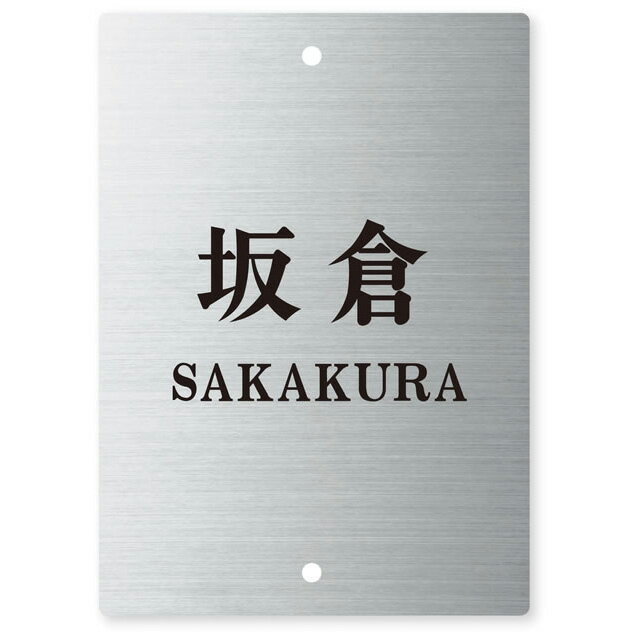Rakuten - 選べる書体 オーダー表札 メーカーオリジナル門柱対応表札 長方形2穴タイプ SIT2-S-97 幅100mm×高さ140mm×厚さ1mm