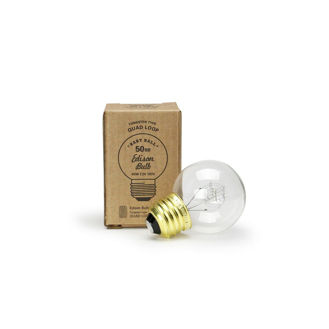 エジソンバルブベビーボール（クワッドループ）50mm/40W/E26 Edison Bulb Baby Ball (QUAD LOOP)/ 50mm / 40W / E26 DETAIL ディティール 2939BAQL50 DETAIL