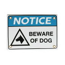 ダルトン DULTON エナメル ノーティス サイン ENAMELED NOTICE SIGN BEWARE OF DOG H20-0144BD