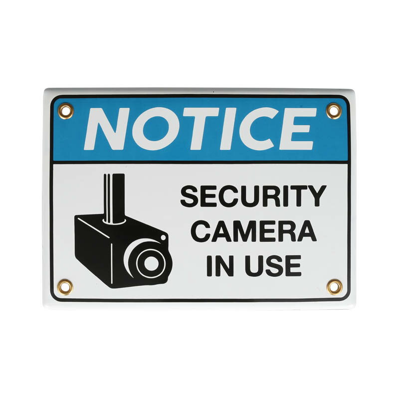 ダルトン DULTON エナメル ノーティス サイン ENAMELED NOTICE SIGN SECURITY CAMERA H20-0144SC