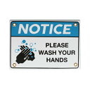 ダルトン DULTON エナメル ノーティス サイン ENAMELED NOTICE SIGN WASH YOUR HANDS H20-0144WH