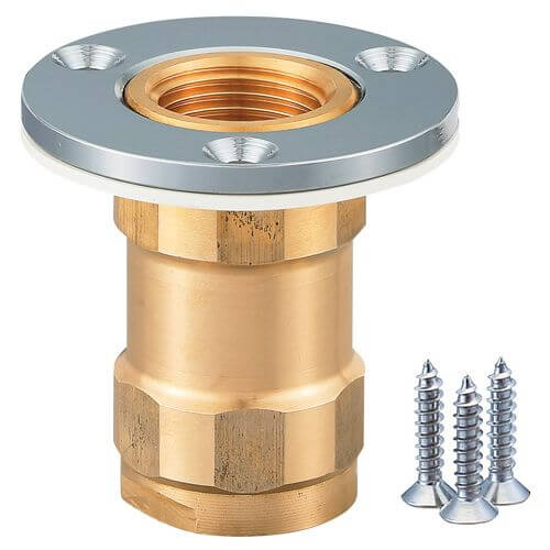 【青銅製】WJ8-1310C-S 配管アダプター ツバ径58φ Rc1/2×10 架橋ポリエチレン管 ワンタッチ継手 オンダ製作所 ONDA ダブルロックジョイント 樹脂管 配管 埋設可