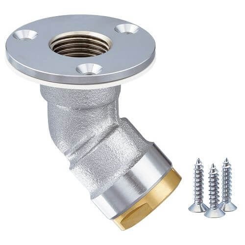 【青銅製】WL13-1310C-S 床立上げアダプター ツバ径58φ Rc1/2×10 架橋ポリエチレン管 ワンタッチ継手 オンダ製作所 ONDA ダブルロックジョイント 樹脂管 配管 埋設可