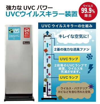 大型空気清浄機UVC ウイルスキラー装置 UVC除菌 空間 除菌 ウイルス対策 感染症対策 バクテリア カビ 紫外線 ウイルス除去 殺菌 紫外線ランプ 助成金対象 医療従事者 変異株 コロナ 助成金