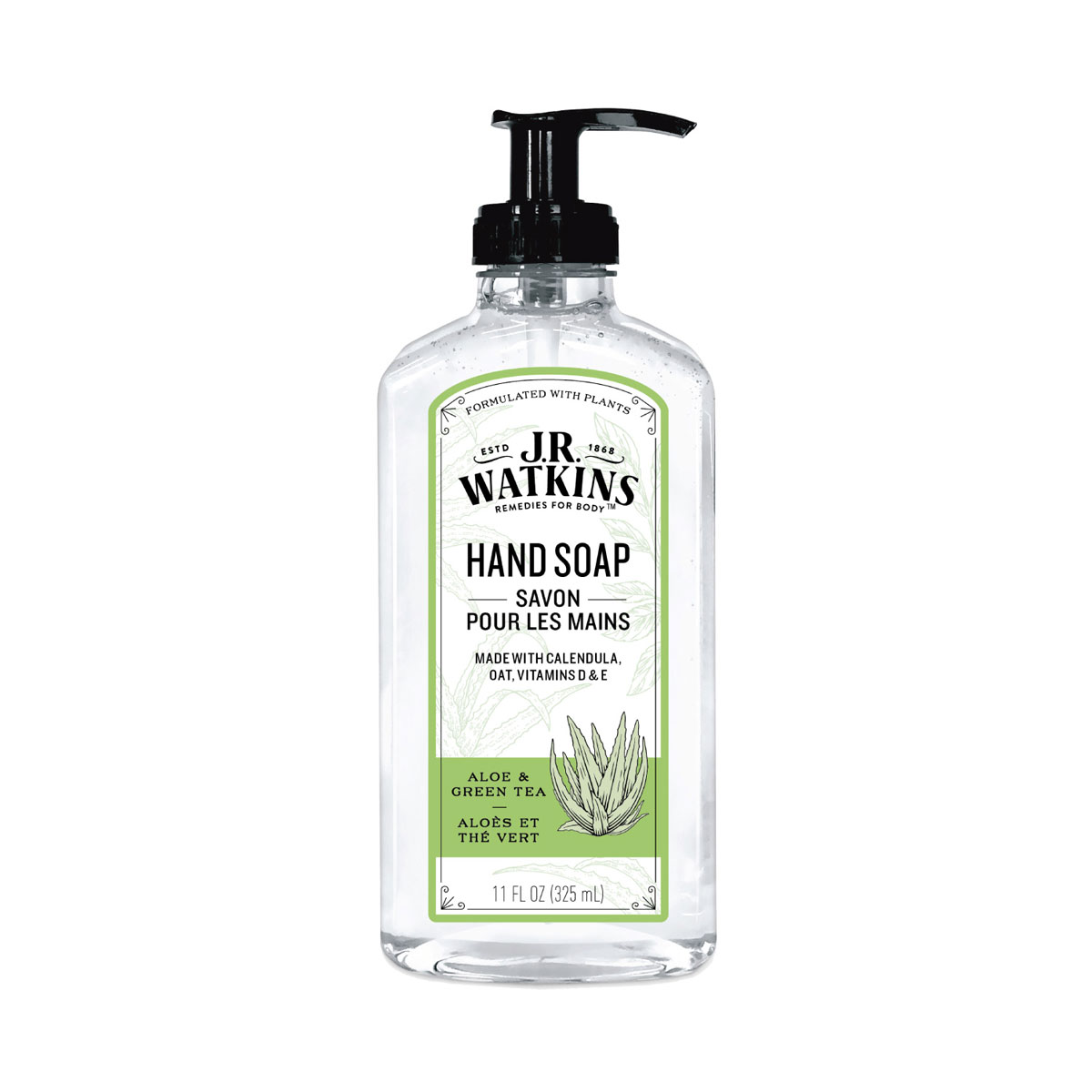 J.R.Watkins WT / ハンドソープ アロエ&グリーンティ 325ml ハンドソープ ハンドウォッシュ ハンドケア 保湿ケア 保湿 ウイルス対策 手洗い 手荒れ対策 ナチュラル成分 ナチュラルコスメ 植物由来 天然成分 パラベンフリー ギフト プレゼント ワトキンス 自分磨き entrexのサムネイル