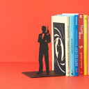 【クーポン対象】 Balvi(バルビ) ブックエンド シークレット エージェント ブックスタンド 本立て 本 BOOK 金属製 物語 シルエット デザイン イン...