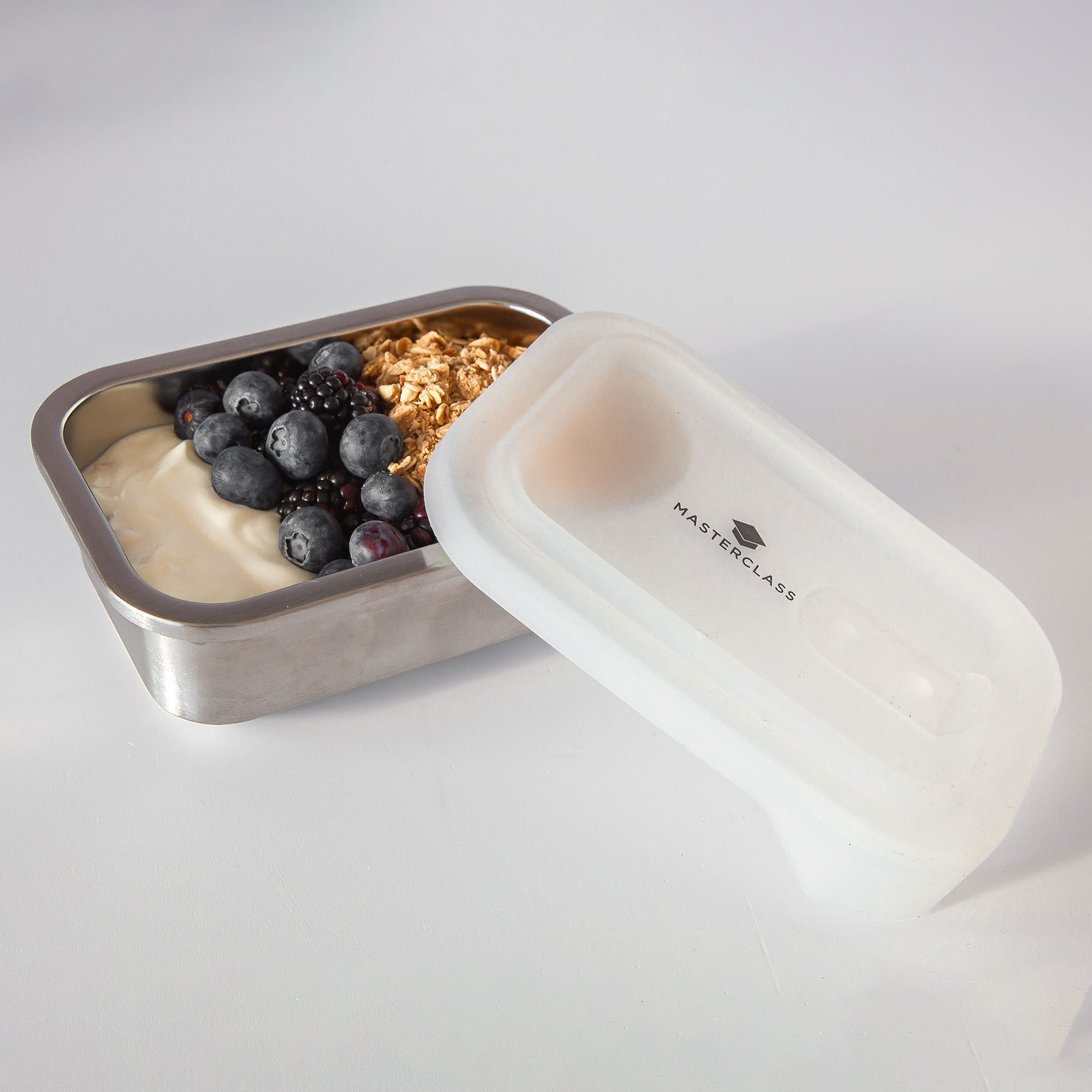 【BLACKFRIDAYクーポン】 マスタークラス ステンレスフードストレージ 500mlシルバー ストレージ 冷凍 冷蔵 電子レンジ可能 ステンレス フードコンテナ