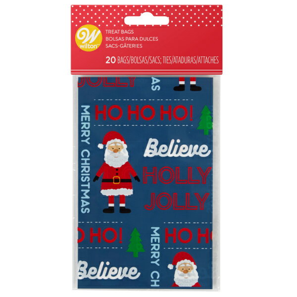 Wilton HO-HO-HOミニトリートバッグ20CT | ウィルトン ラッピング クリスマス 袋 プレゼント XMS SC HO MINI TREAT BAGS 20CT