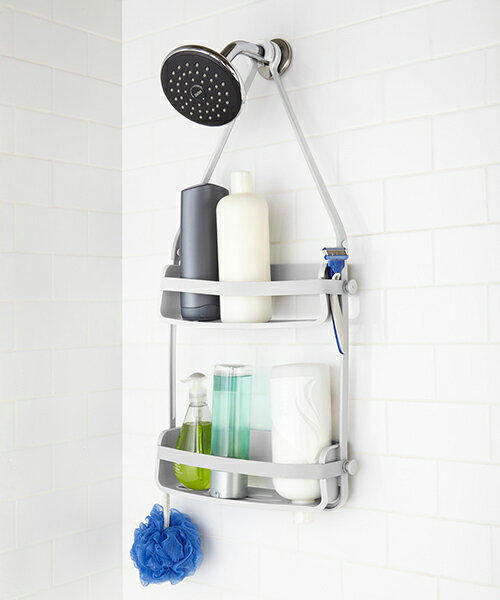 シャンプー ホワイト シャワーキャディ フレックス バス シャワー 収納 お風呂 バス バスルーム 風呂 石鹸 石けん シャンプー置き場 石鹸置き場 新生活 U...