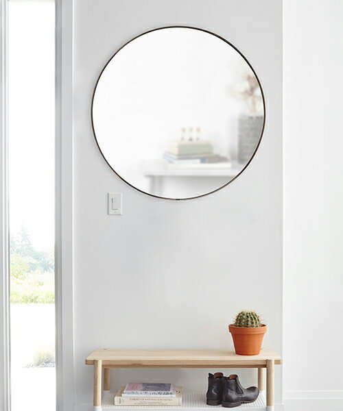 フーバ ミラー 86×86cm チタニウム 鏡 壁掛け 洗面台 姿見 雑貨 インテリア 店舗 サロン 美容室 美容院 ディスプレイ 韓国風インテリア 韓国インテ...