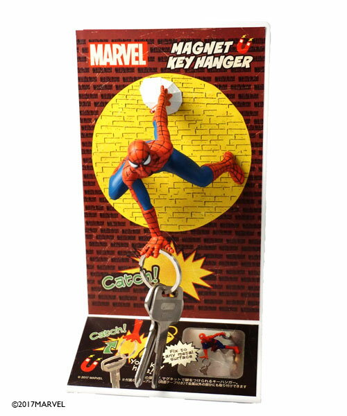 スパイダーマン MARVEL マーベル マグネットキーハンガー スパイダーマン マグネット 鍵 カギ キーホルダー 玄関 冷蔵庫 プレゼント ギフト