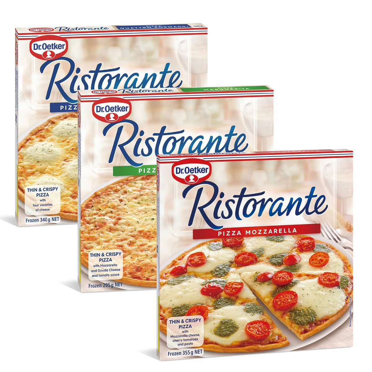 【賞味期限間近 半額セール】 Dr.オツカー Dr.Oetker ピザ 冷凍 リストランテ ピザ 3種アソートセット 直径25cm 1枚入×3箱セット【代引き・コンビニ支払い不可】のサムネイル