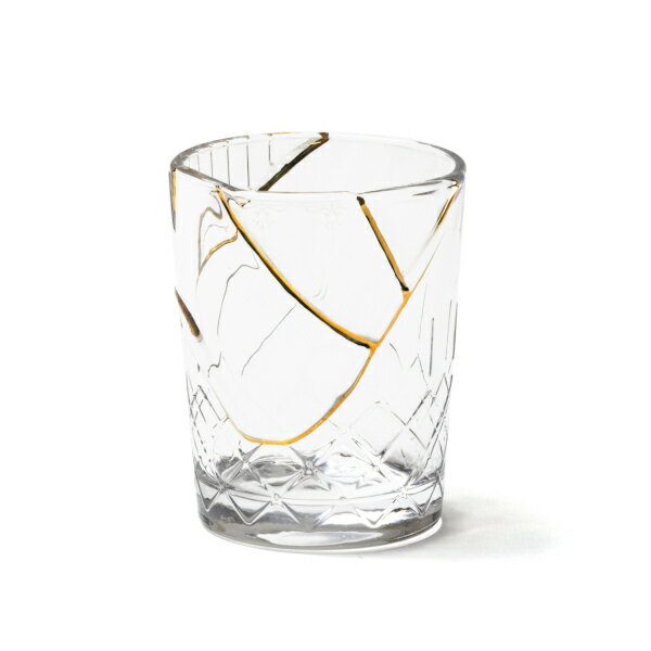 【正規輸入品】 SELETTI Hybrid Kintsugi グラス n'1 セレッティ ハイブリッド 金継ぎ 雑貨 個性的 デザイン グラフィック アート かわいい おしゃれ テーブルウェア グラス コップ ガラス ゴールド お酒 ギフト イタリア 晩酌 ホームパーティー entrex アントレックスのサムネイル