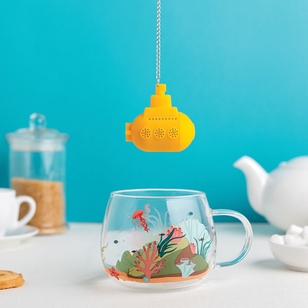 ティーストレーナー 紅茶 茶こし OTOTO アンダーザシー インフューザ−＆カップ オトト デザイン チューリップ 花 茶葉 お茶 ギフト マグ ティータイム お茶会 パーティー アントレックスのサムネイル