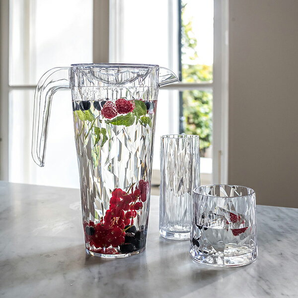 ピッチャー Super 1.5L プラスチックグラス クリスタルグラス 割れないグラス アウトドア パーティー ワイングラス ビアグラス カクテルグラス ウィスキーグラス シャンパングラス ピッチャー キャンプ KOZIOL コジオル koziol