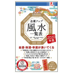 金運アップ風水一覧表　2020年版　サプライズBOOK　アントレックス　コンビニ　コンビニ本　本　書籍　　幸運　財運　運気アップ　　開運　マネー　守護龍早見表付き　開運招福暦　swat　entrex