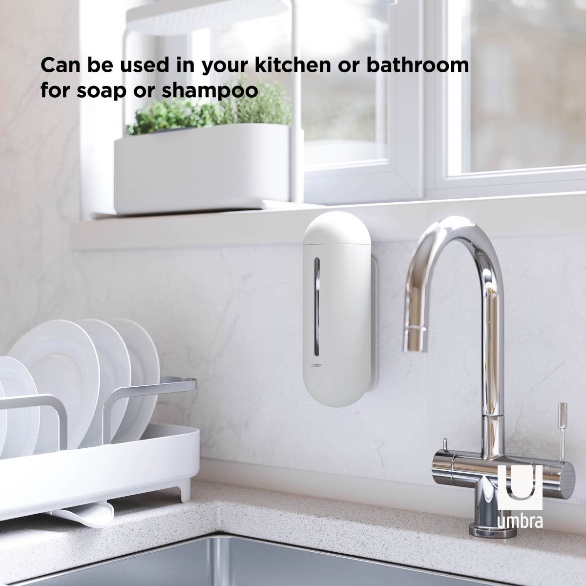 ペンギン ウォールポンプ ホワイト キッチン バス バスルーム 洗面所 ソープ ハンドソープ シャンプー コンディショナー 壁 タイル Umbra アンブラ 【...